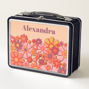Lunch Box 60 ans rétro Vintage esthétique mignon rose floral