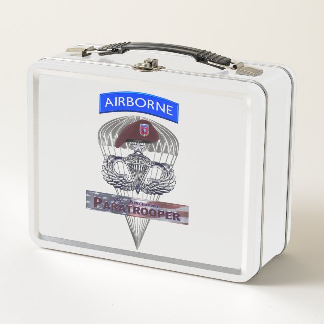 Lunch Box 82e Airborne Senior Jumper avec drapeau américain (Devant)