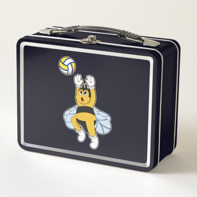 Lunch Box Abeille aux sports de volley-ball (Devant)