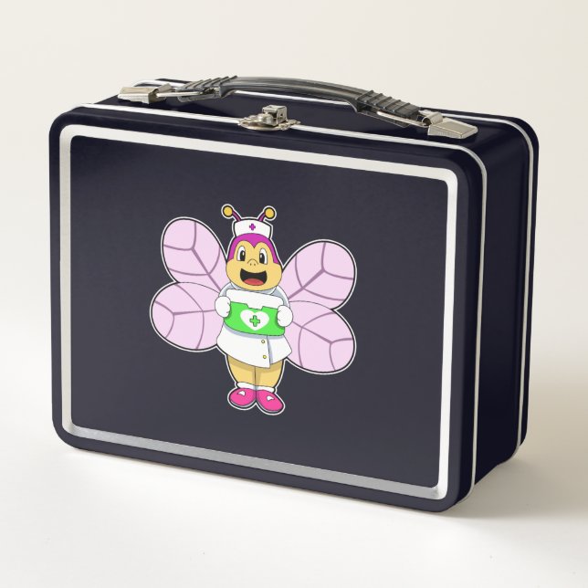 Lunch Box Abeille en tant qu'infirmière avec trousse First a (Devant)