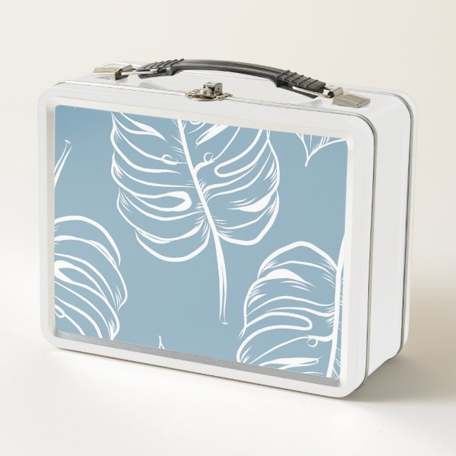 Lunch Box Abstraite Feuille Tropicale : Verdure transparente (Devant)