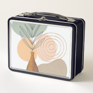 Lunch Box Abstraite forme florale et feuillage