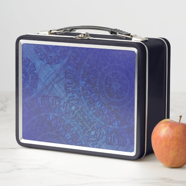 Lunch Box Acceptation | Médaillons de violet violet bleu Ind (En situation)