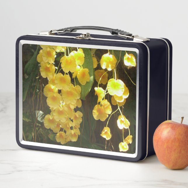 Lunch Box Accrocher les orchidées jaunes Fleurs tropicales (En situation)