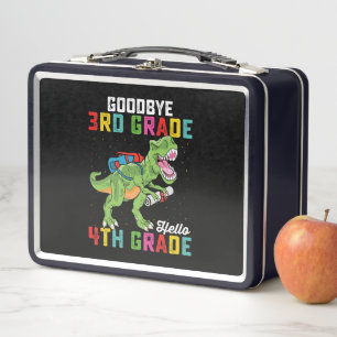 Lunch Box Adieu 3e année Bonjour 4e année T Rex Dinosaur