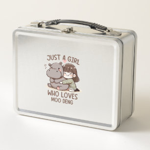 Lunch Box Adorable Baby Hippo, Jus Une Fille Qui Aime Moo De