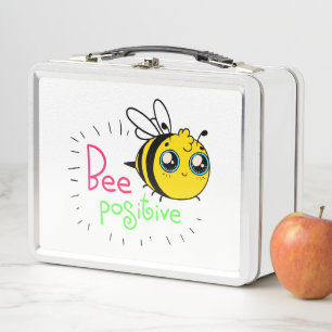 Lunch Box Adorable Bumble Bee Be Positive Motivational