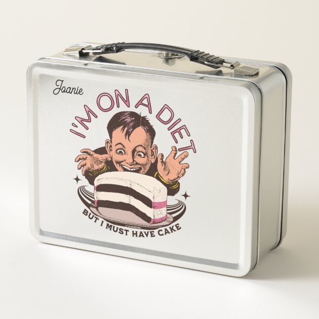 Lunch Box Adorables Drôle Je suis sur un régime mais je dois (Dos)