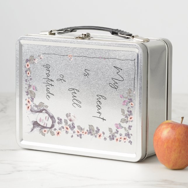 Lunch Box Affirmation de gratitude. Floraison de l'état d'es (En situation)