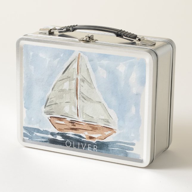 Lunch Box Ahoy Nautical Blue (Devant)