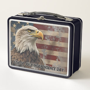Lunch Box Aigle majestueux et drapeau – Esprit de liberté