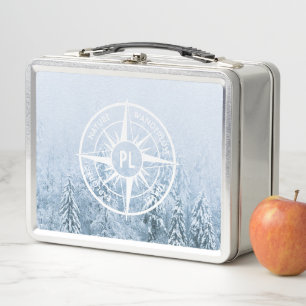 Lunch Box Aiguille de compas monogramme forêt d'épinette d'h