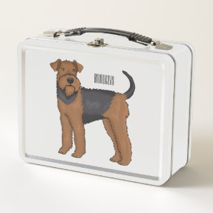 Lunch Box Airedale terrier dog cartoon