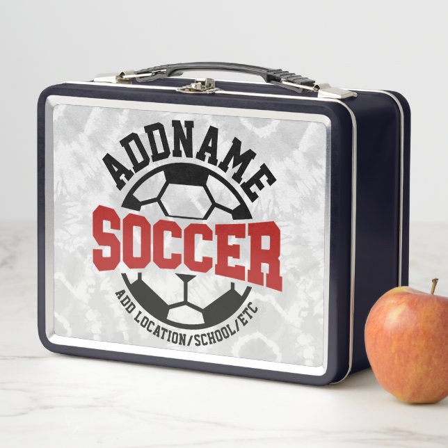 Lunch Box AJOUT PERSONNALISÉ NOM Joueur de football Cravate- (En situation)