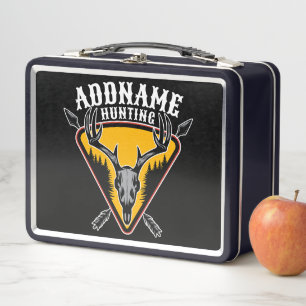 Lunch Box AJOUTER NOM Hunter Elk Crâne Gros Antlers Chasse a