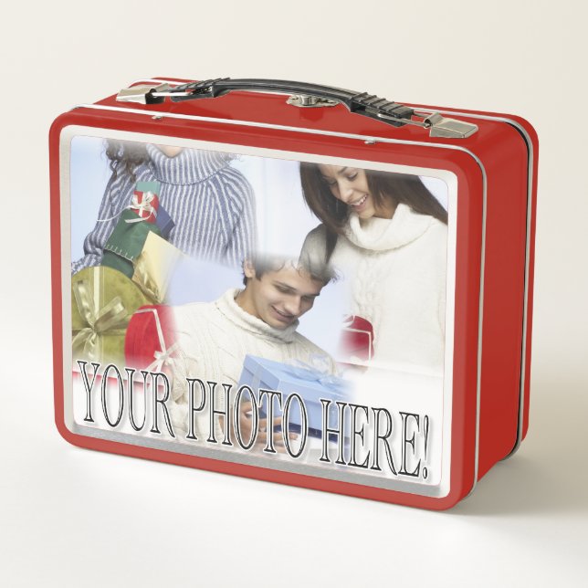 Lunch Box Ajoutez facilement votre photo et texte (Dos)