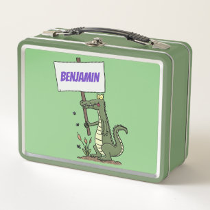 Lunch Box Aligator de crocodile drôle avec dessin animé