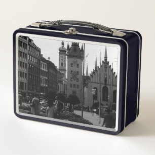 Lunch Box Allemagne vintage Église de Munich Marienplatz