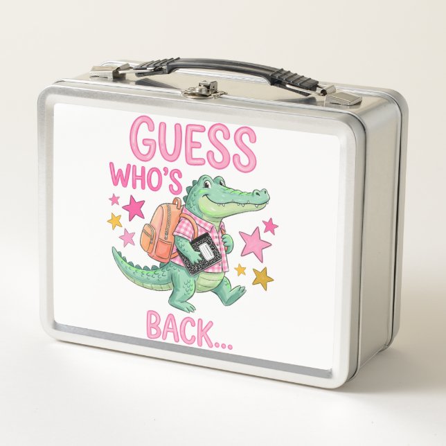 Lunch Box Alligator Retour à l'école (Devant)