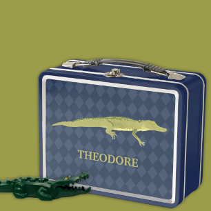 Lunch Box Alligator Vert Réaliste Graphique Personnalisé