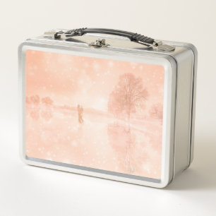 Lunch Box Amants sur un étang gelé