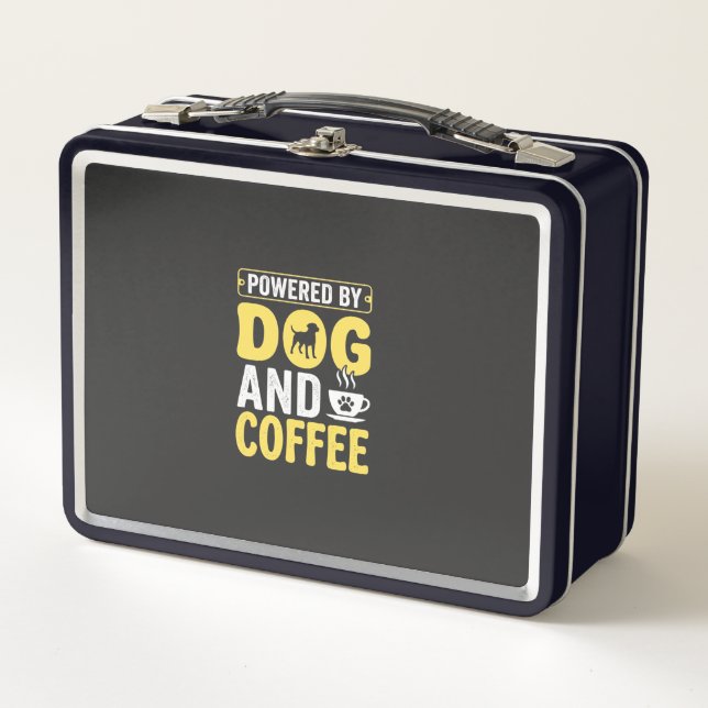 Lunch Box Amateur de café chien propulsé par le design (Devant)