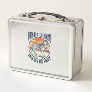Lunch Box Amateur de chien Husky Gravure vintage drôle Propr