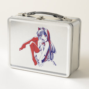 Lunch Box Américain Manga Neko Catgirl Kawaii Anime