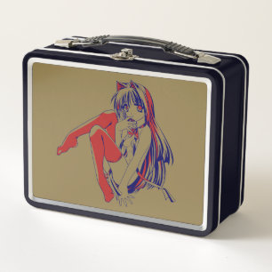 Lunch Box Américain Manga Neko Catgirl Kawaii Anime