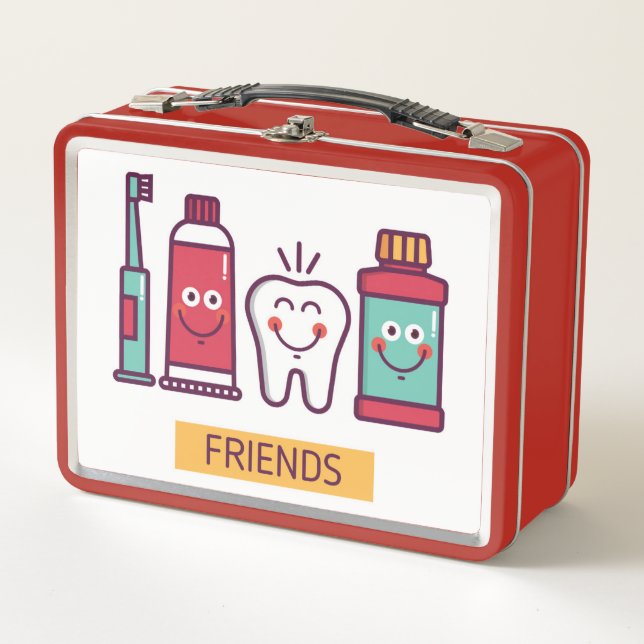 Lunch Box Amis oraux de soin de bande dessinée (Devant)