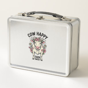 Lunch Box Amoureux de vaches mignonnes Art d'animaux de ferm