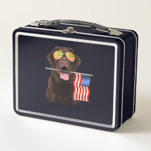 Lunch Box Amoureux des chiens   Chocolat Labrador USA Americ