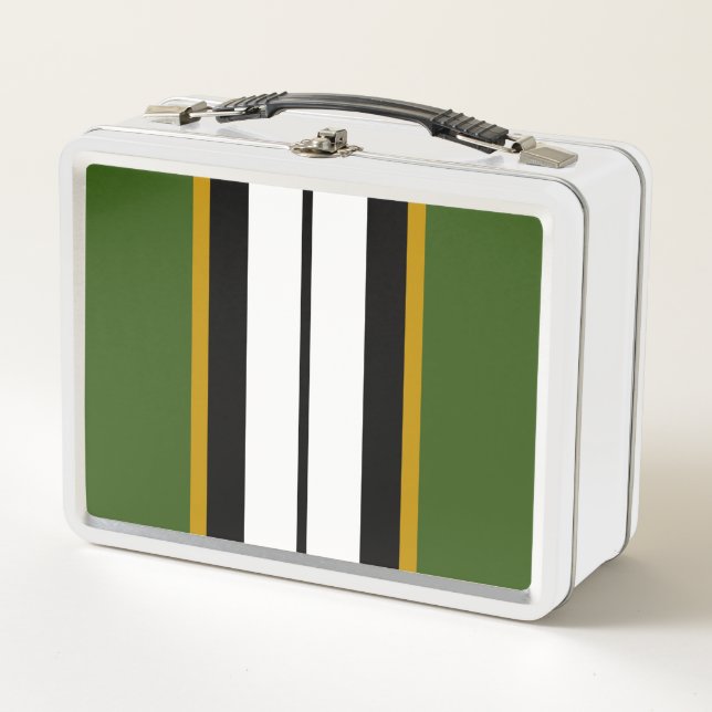 Lunch Box Amusant Gras Noir Blanc Vert Vertical Traces de co (Devant)