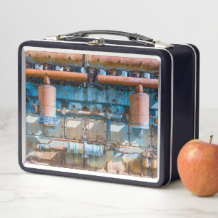 Lunch Box Ancien et rouillé Atlas Impérial moteur diesel à I