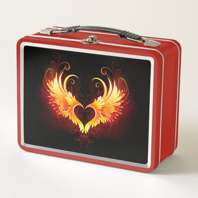 Lunch Box Angel Fire Heart with Wings (Devant)