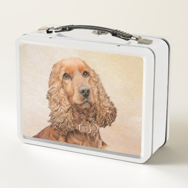 Lunch Box Anglais Cocker Peinture Espagnole - Art Chien orig (Dos)