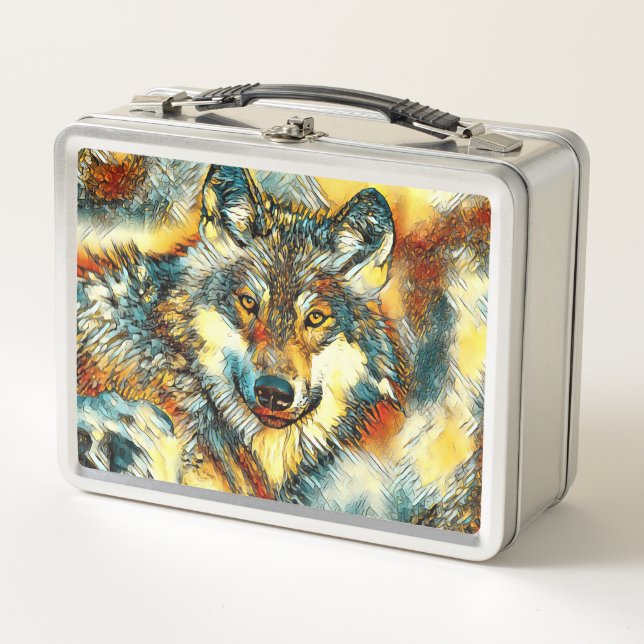 Lunch Box AnimalArt_Wolf_001 (Devant)