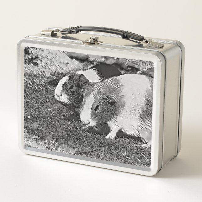 Lunch Box AnimalArtBW_GuinéePig_003 (Devant)
