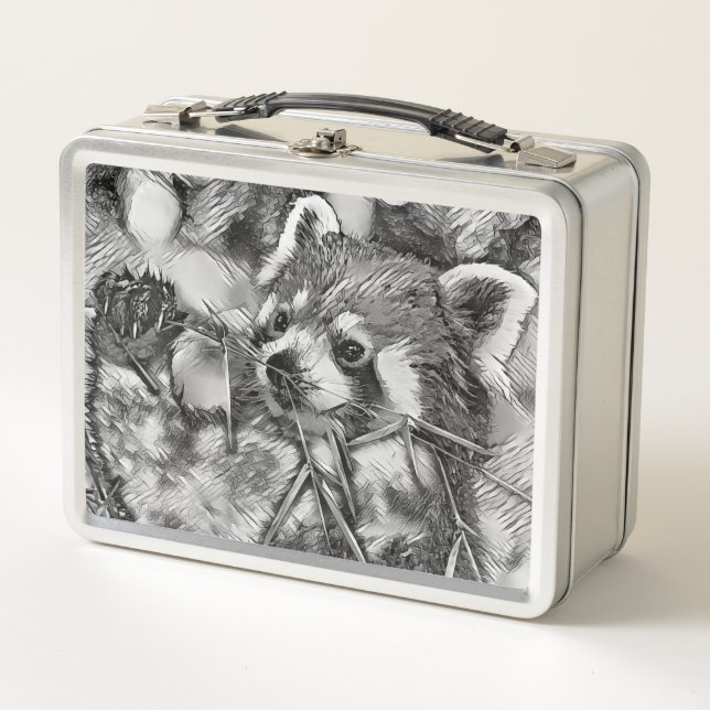 Lunch Box AnimalArtBW_RedPanda_001 (Devant)