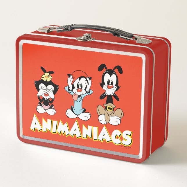 Lunch Box Animaniacs | Graphique de Warner Sibings "No Evil" (Devant)