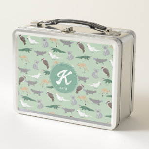Lunch Box Animaux autochtones australiens Eucalyptus Green I