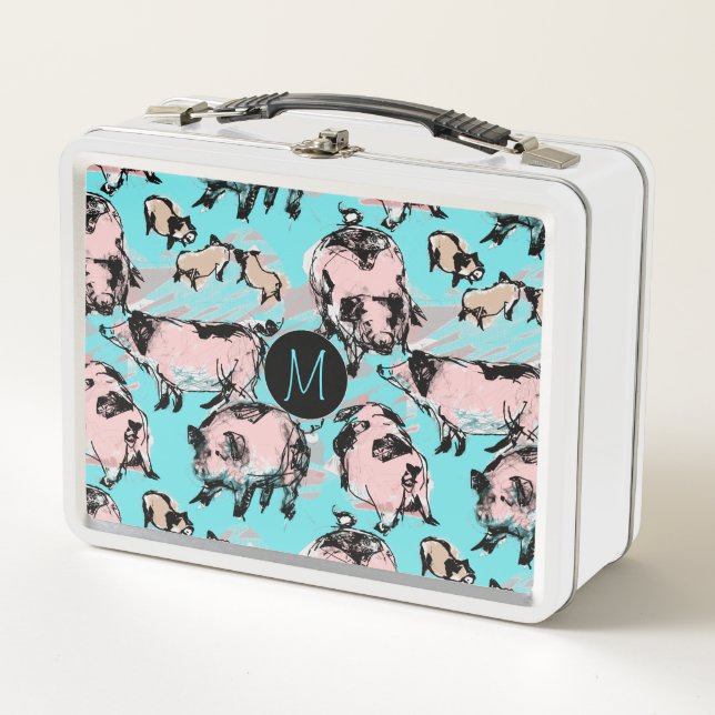 Lunch Box Année chinoise du porc 2019 Déjeuner original Mono (Devant)