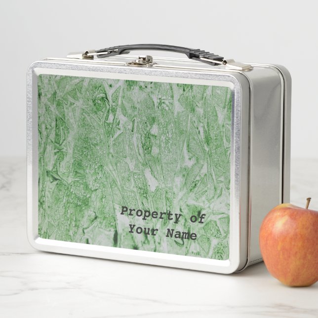 Lunch Box Aquarelle Abstraite verte (En situation)