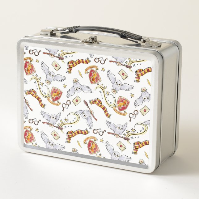 Lunch Box Aquarelle motif GRYFFINDOR™ Hedwig (Devant)
