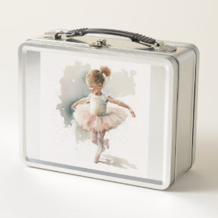 Lunch Box aquarelle petite, latina mignonne en robe rose