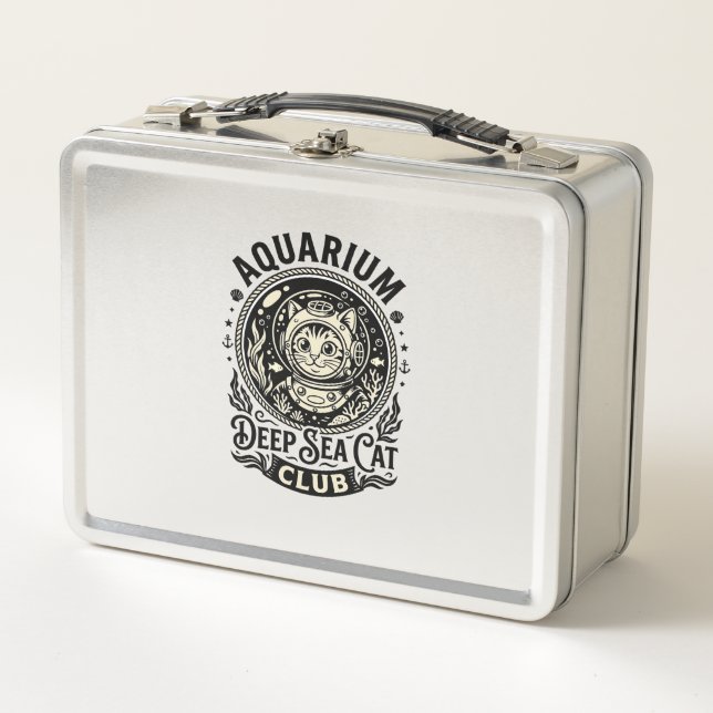 Lunch Box Aquarium Chat de mer profond Graphique de chat drô (Devant)