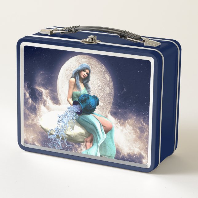 Lunch Box Aquarius - Une femme qui verse de l'eau d'un Jug (Devant)