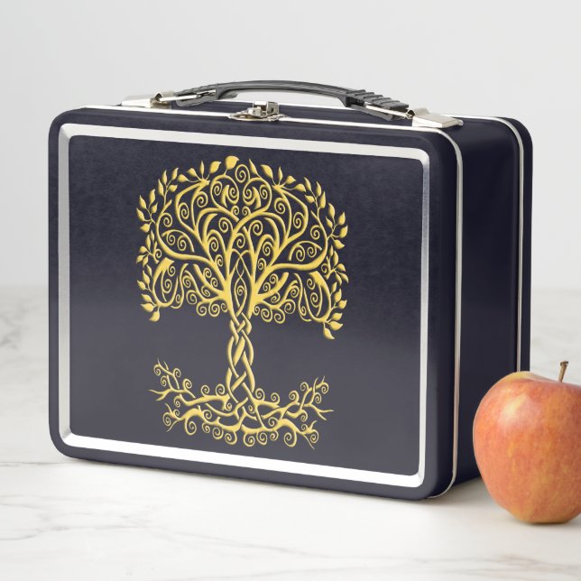 Lunch Box Arbre Celtique Jaune (En situation)