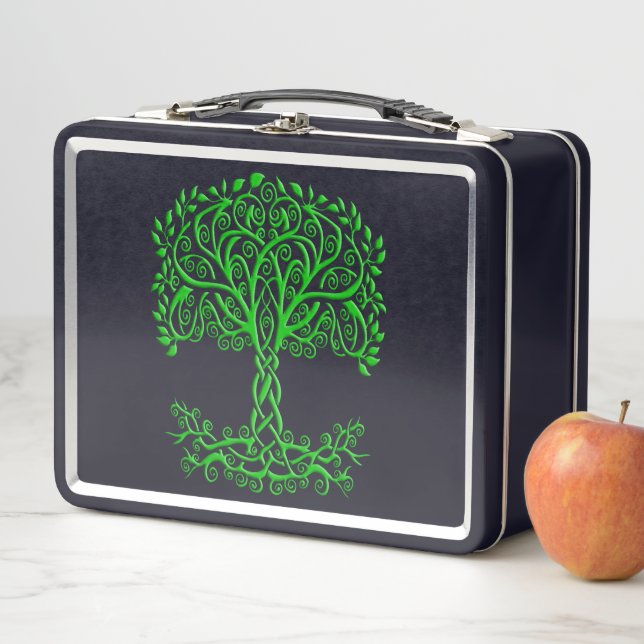 Lunch Box Arbre Celtique Vert De Vie (En situation)