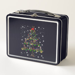 Lunch Box Arbre De Noël Doberman Couvert De Lampe De Feu